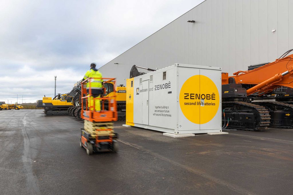 Zenobe second-life battery onsite at Aertssen in Belgium
