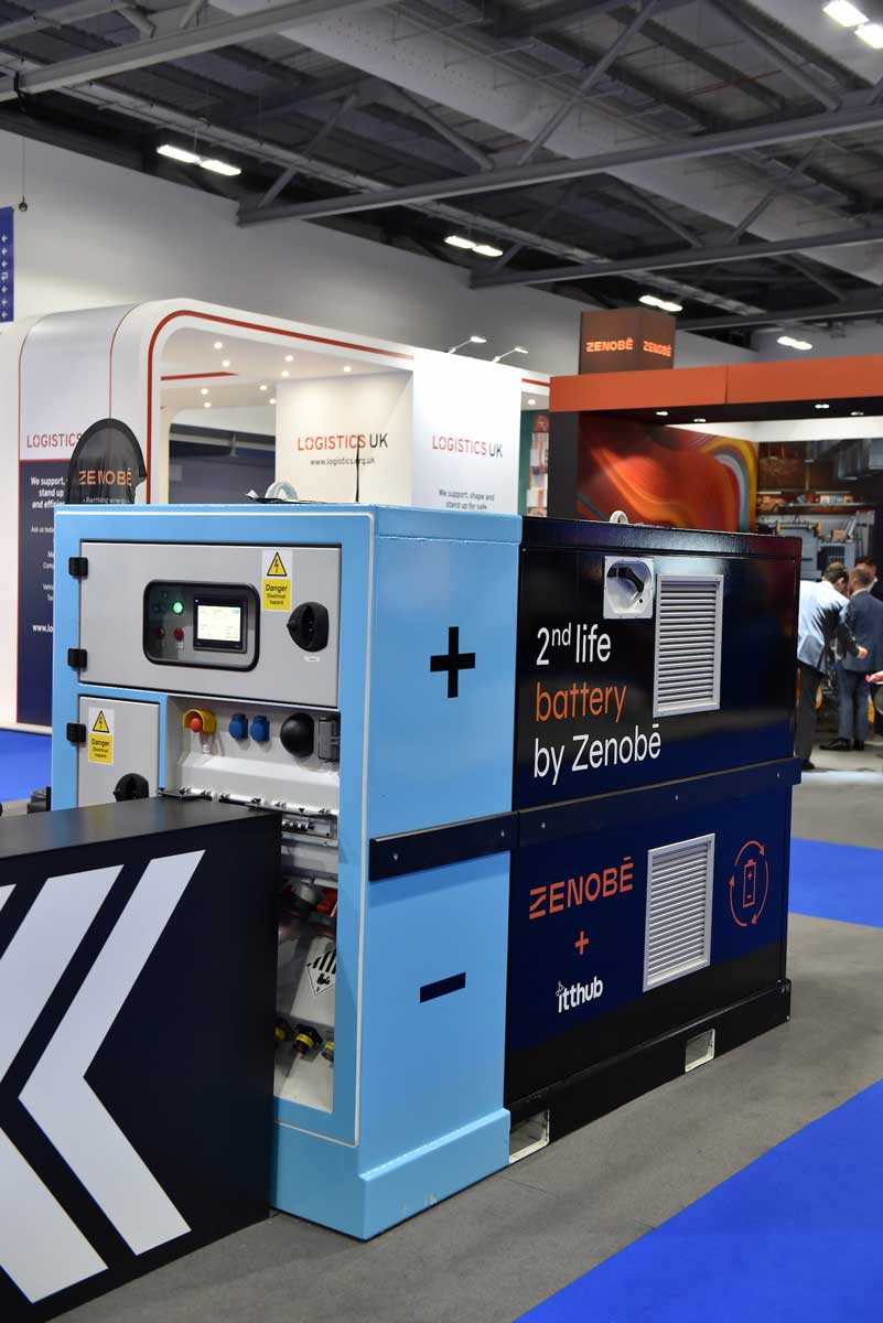 Zenobe second-life battery at ITT Hub 2022, powering the event stand