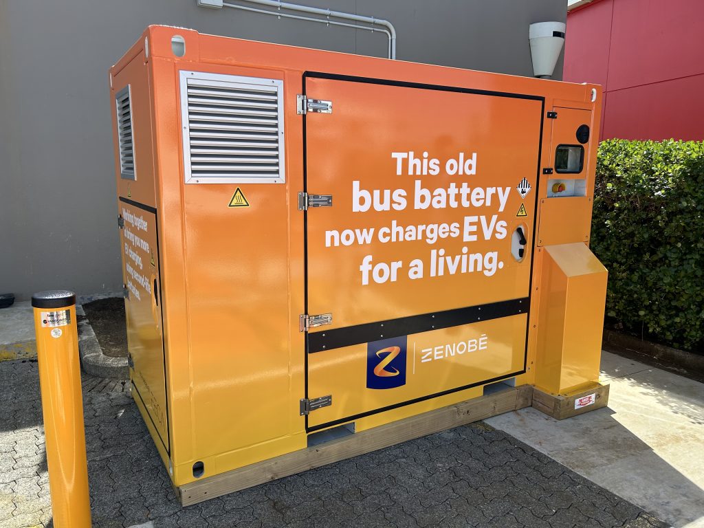 Second-life battery being used to provide EV charging