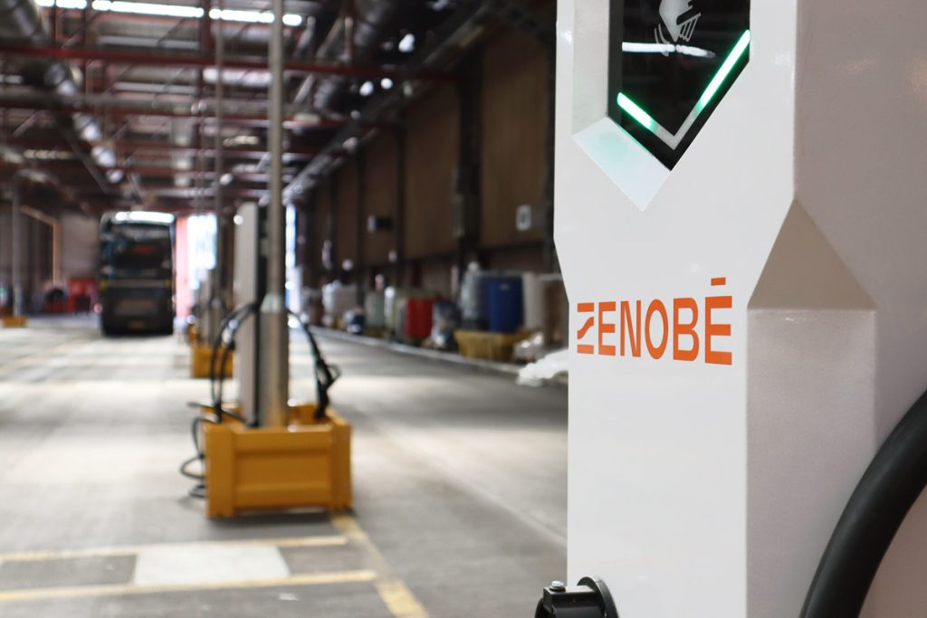 Zenobe EV charger at National Express Coventry bus depot