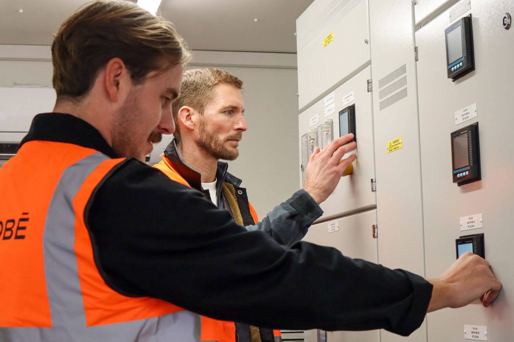 Zenobē team working at a bus depot